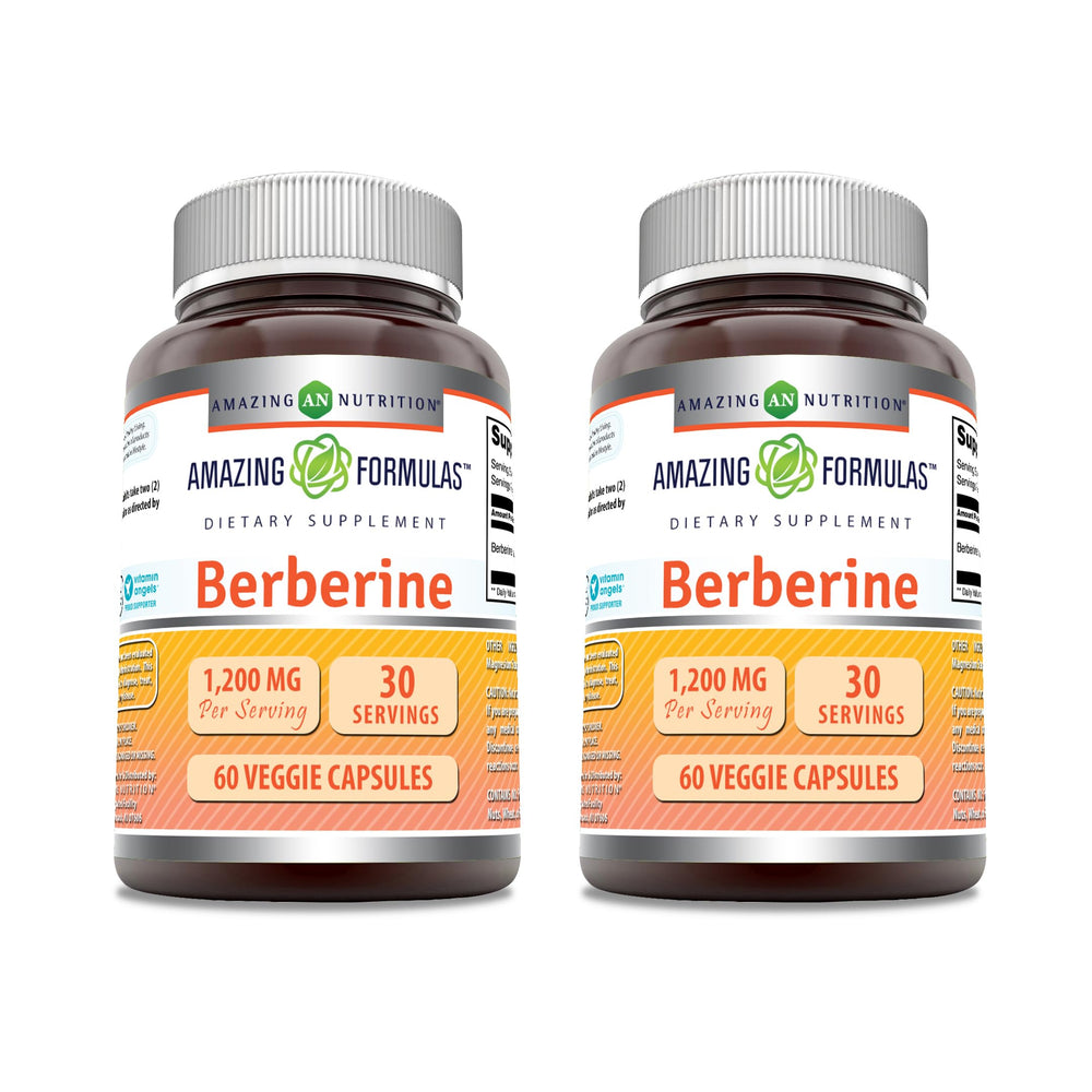 Berberine 1200 mg veggie capsules bottle - image 1