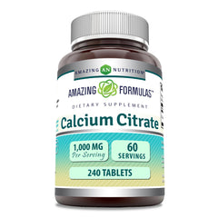 Amazing Formulas Calcium Citrate 1000 mg bottle – 240 count