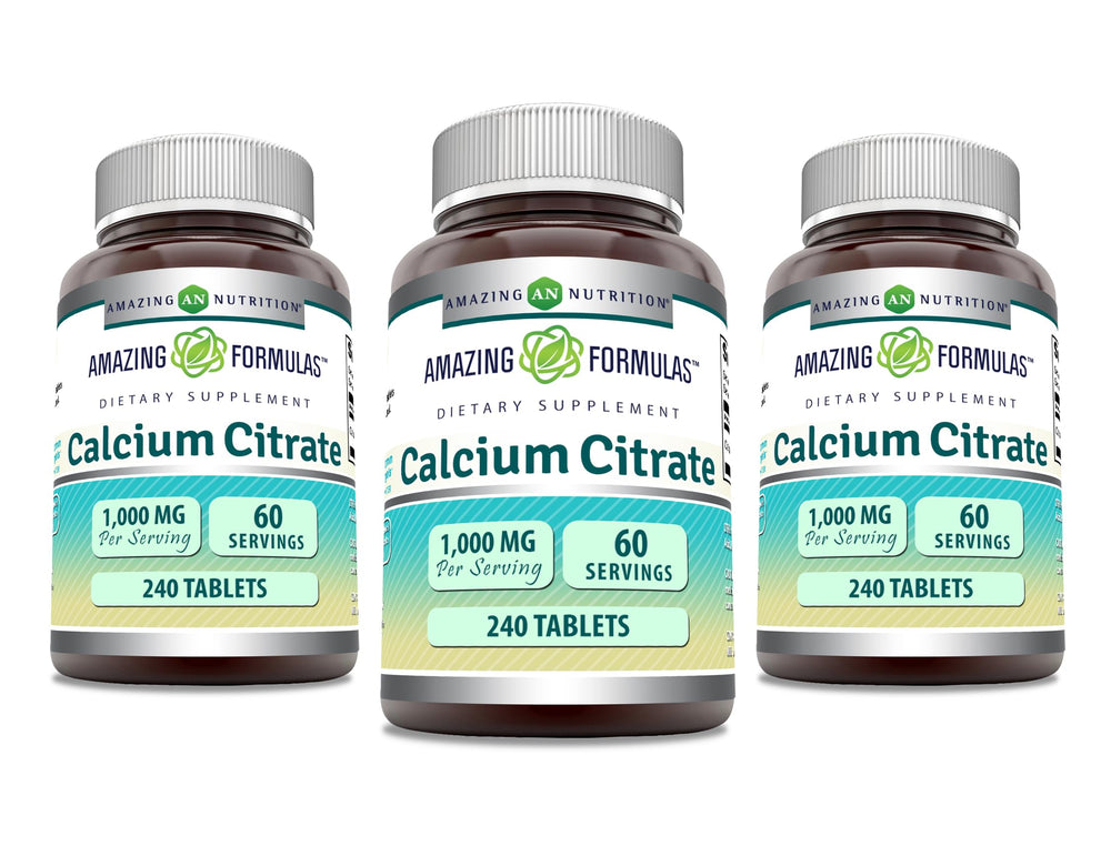 Bottle of Amazing Formulas Calcium Citrate 1000 mg tablets