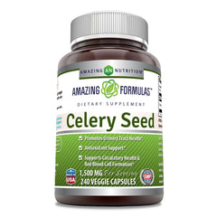 Amazing Formulas Celery Seed Extract Supplement - 1500 Mg, 240 Veggie Capsules