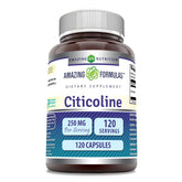 Bottle of Amazing Formulas Citicoline 250 mg capsules – 120 count