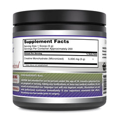 Close-up of Amazing Formulas Creatine Monohydrate Micronized powder (5000 mg/serving)