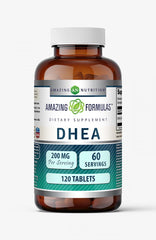 Amazing Formulas DHEA supplement bottle with 120 tablets