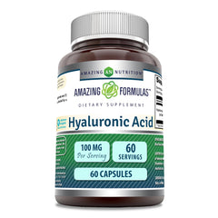 Amazing Formulas Hyaluronic Acid 100 mg capsules bottle label