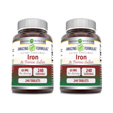 Amazing Formulas Iron Ferrous Sulfate 65 mg tablets – 240 count, 2 pack, Made in USA