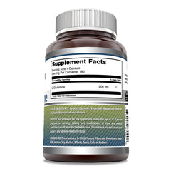 L-Glutamine 800 mg per serving bottle side view