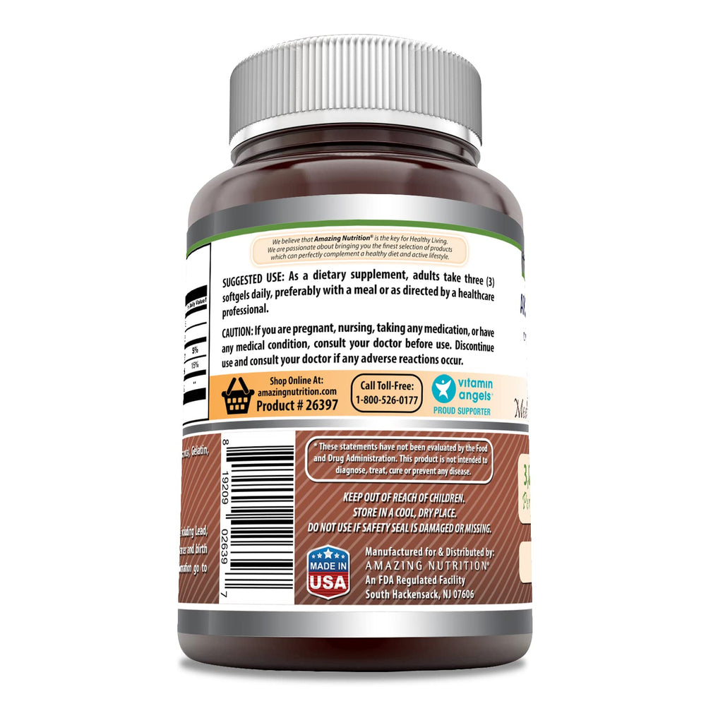 Non-GMO and Gluten-Free labels on Amazing Formulas MCT Oil bottle