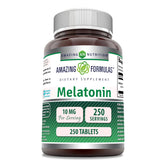 Amazing Formulas Melatonin 10 mg bottle with 250 tablets