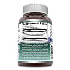 Close-up label highlighting 10 mg melatonin and L-Theanine per serving