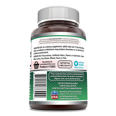 USA-made Amazing Formulas melatonin bottle with Non-GMO and Gluten Free labels