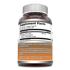 Side view of Amazing Formulas nattokinase 100 mg veggie capsules bottle