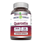 Amazing Formulas Quercetin 500mg bottle with 120 veggie capsules