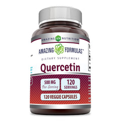 Amazing Formulas Quercetin 500mg bottle with 120 veggie capsules