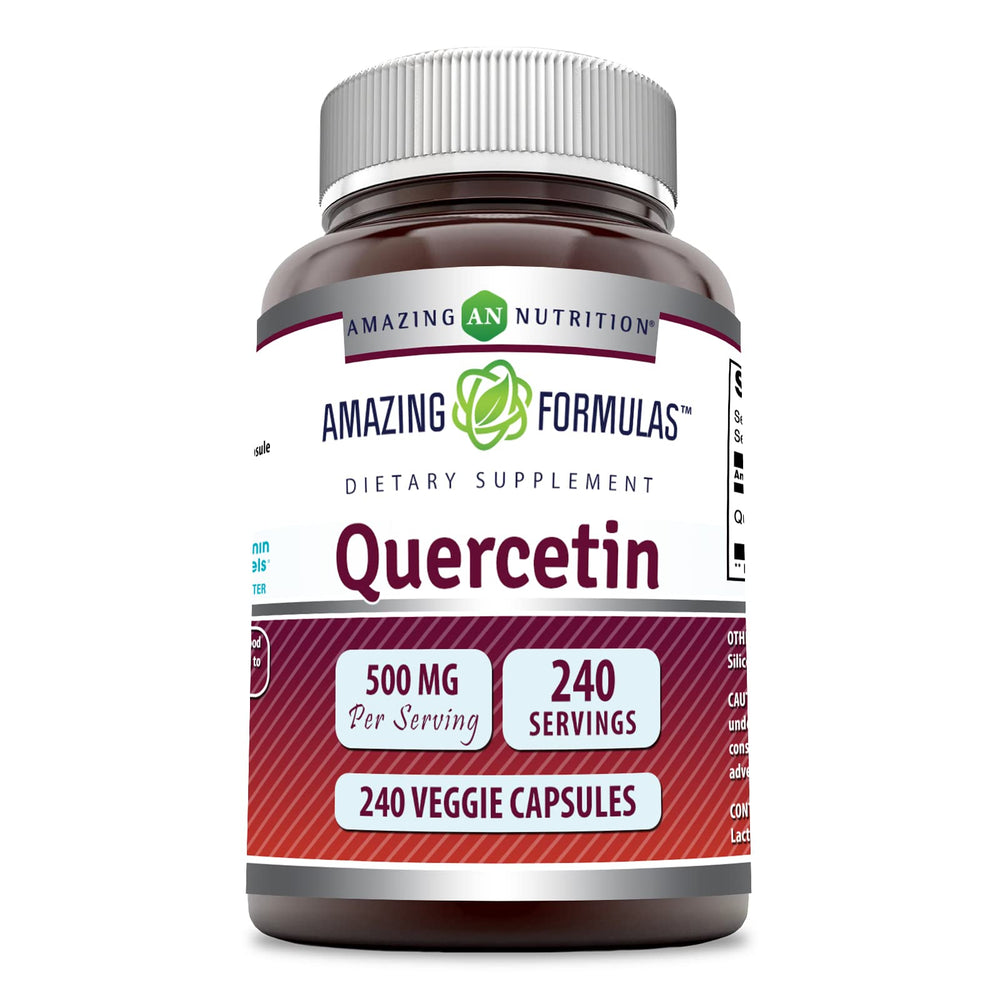 Bottle of Amazing Formulas Quercetin 500mg Veggie Capsules