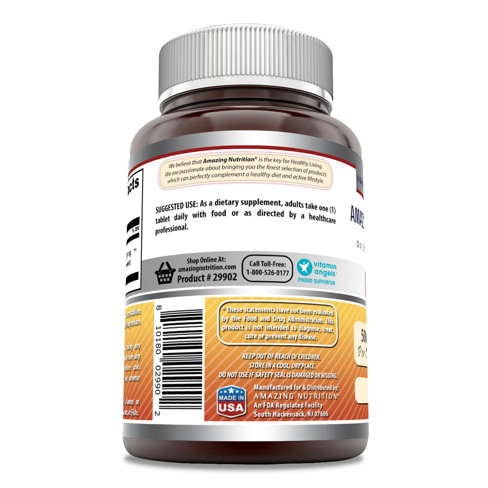 Box and bottle packaging highlighting Non-GMO, Gluten Free, Made in USA, GMP