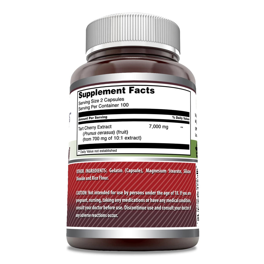 Ingredient list and nutrition facts for Tart Cherry Extract