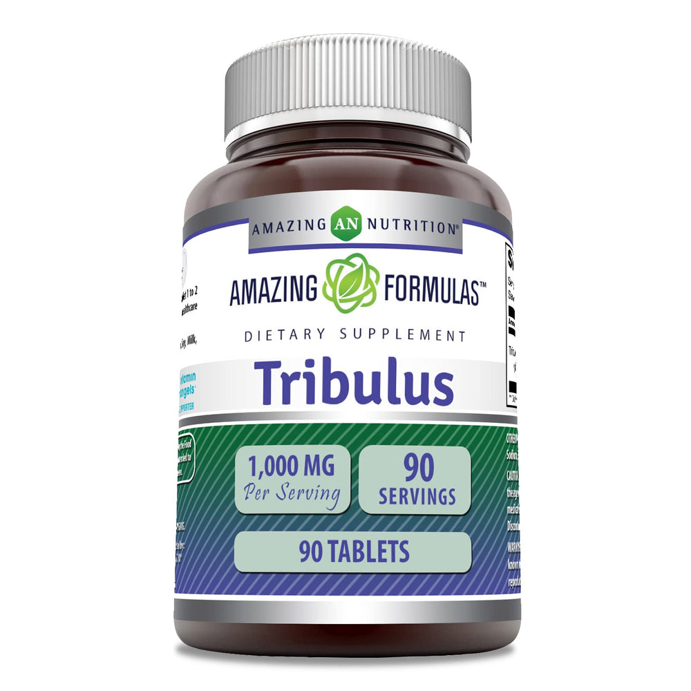 Bottle of Amazing Formulas Tribulus Extract 1000 mg tablets