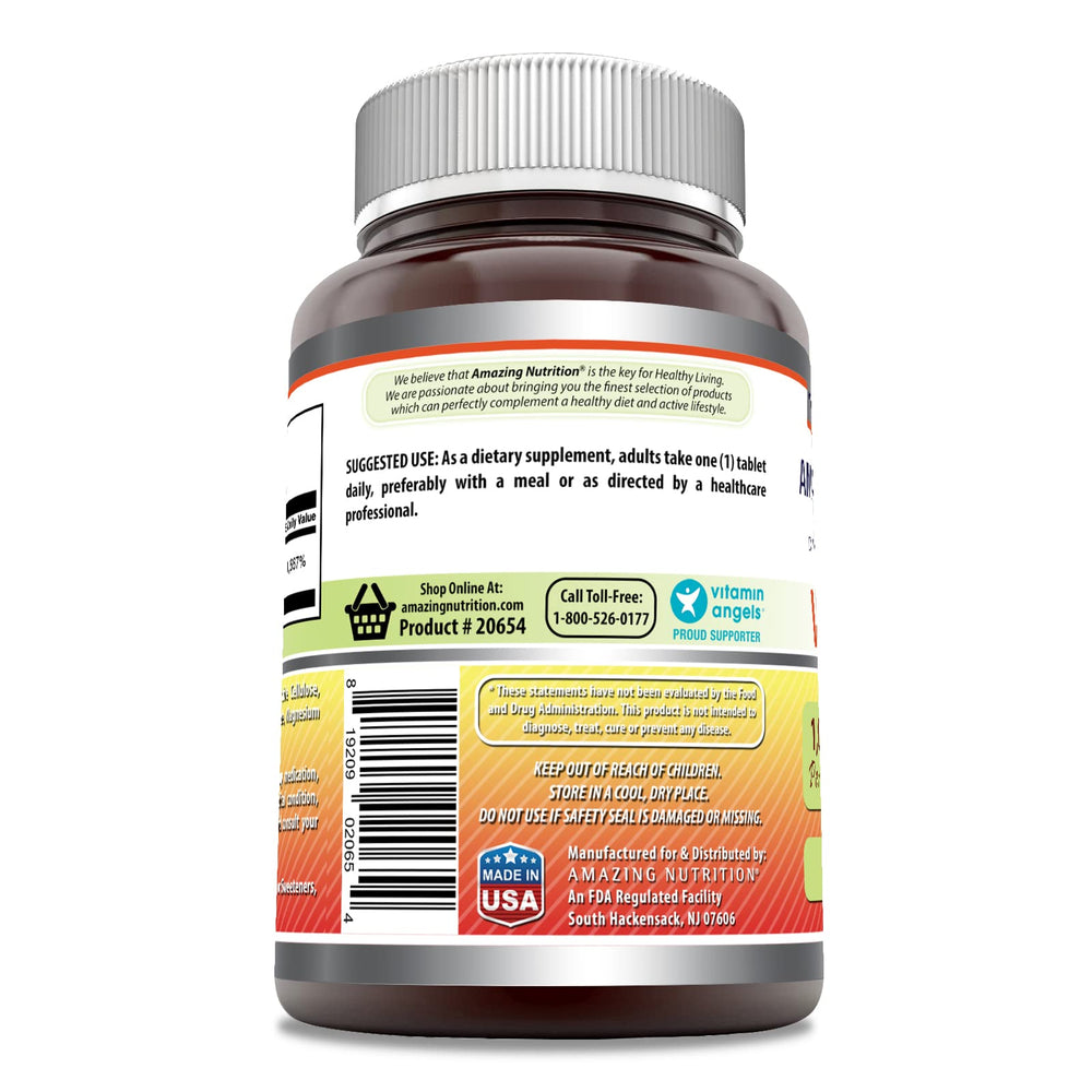 Front view of Amazing Formulas Vitamin C 1000 mg bottle