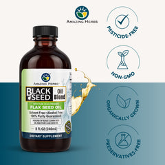 Omega-3, Omega-6, and Omega-9 fatty acids in the oil blend