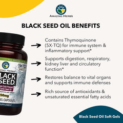 Three-pack of Amazing Herbs Black Seed Oil capsules