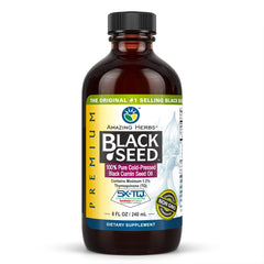 8 oz bottle of Amazing Herbs Black Seed Oil
