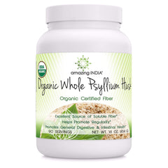 Amazing India Organic Psyllium Husk Powder 1 lb – Unflavored