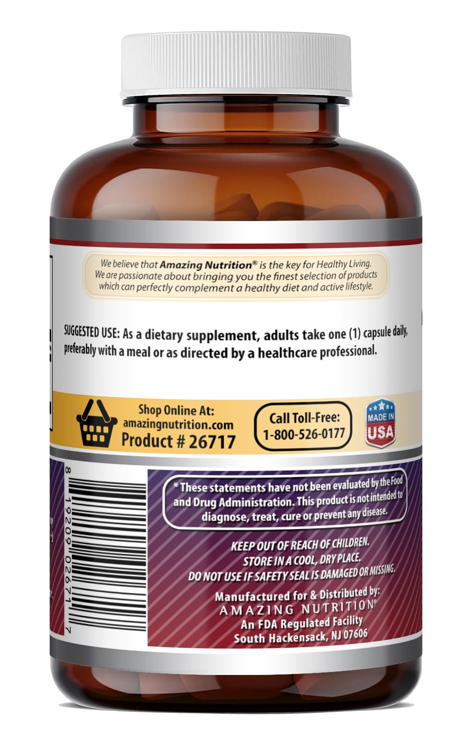 Amazing Nutrition capsules spread on wood showing natural look