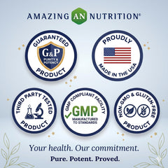 Amazing Nutrition supplement facts label showing dosage details
