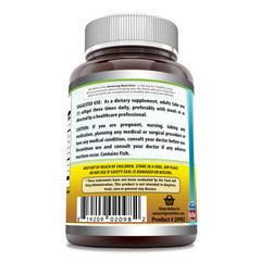 Close-up of a single fish oil softgel