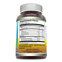 Bottle showing 200 servings and Omega-3 EPA/DHA information on the label