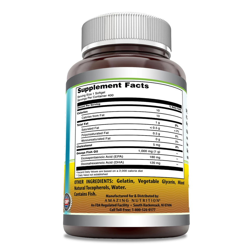 Close-up of fish oil softgels