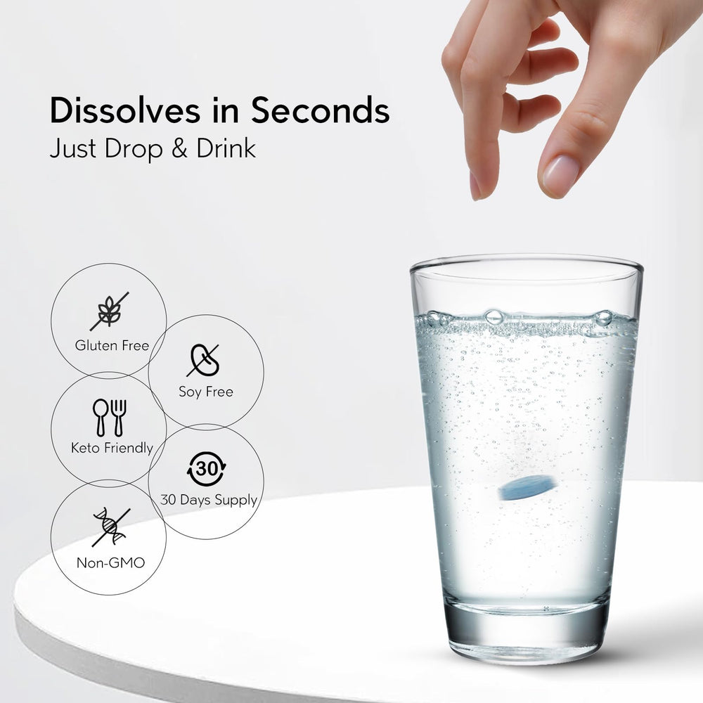 Amber UV-shielded bottle of hydrogen tablets