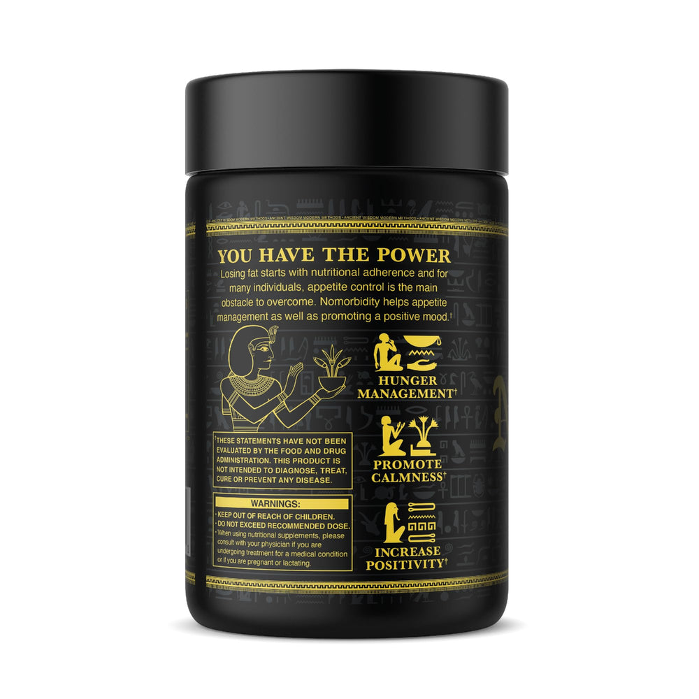 Ambrosia Nomorbidity capsules stacked for convenient daily intake and cravings management.