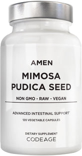 Amen Organic Mimosa Pudica Seeds Capsules bottle front view