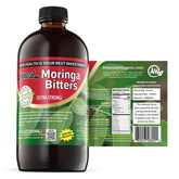 Amenazel Organic Moringa Bitters 16 oz bottle on white background