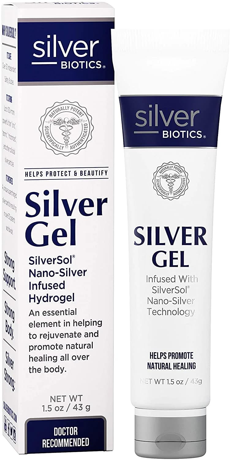 Silver Biotics SilverSol skin gel bottle 1.5 oz