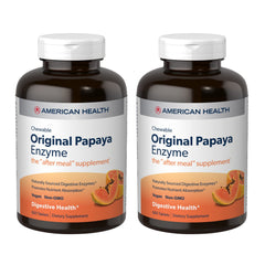 American Health Papaya Enzyme chewables - 600 tablets per bottle, 2-pack