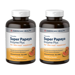 American Health Super Papaya Enzyme Plus 360 chewables 2-pack
