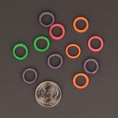 Assorted neon elastics for orthodontics in 5/16 inch size