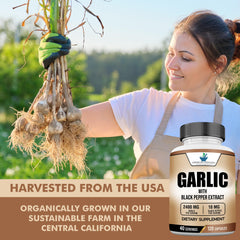 American Standard Garlic bottle with product label