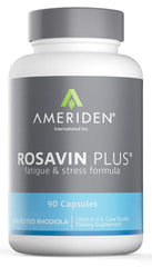 AMERIDEN Rosavin Plus bottle for daily energy and mental clarity on the kitchen counter.