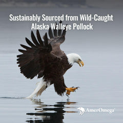 AmerOmega packaging and product seal demonstrating non-GMO gluten-free dairy-free