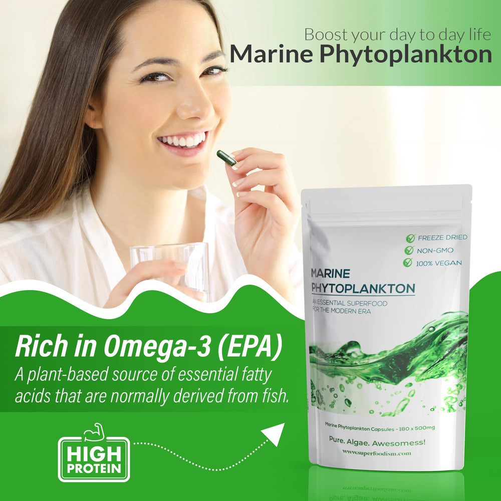 Nutrients from phytoplankton: amino acids, chlorophyll, vitamins and minerals