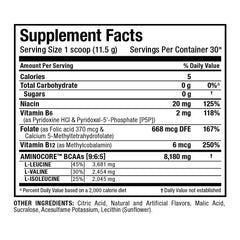 AMINOCORE BCAA powder being mixed in a shaker