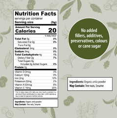 Serving idea of amla powder added to a smoothie