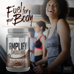 AMPLIFY NDS greens image showcases added greens for daily nutrient support.