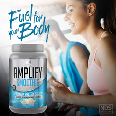 AMPLIFY NDS Nutrition Smoothie energy boost implied for busy days
