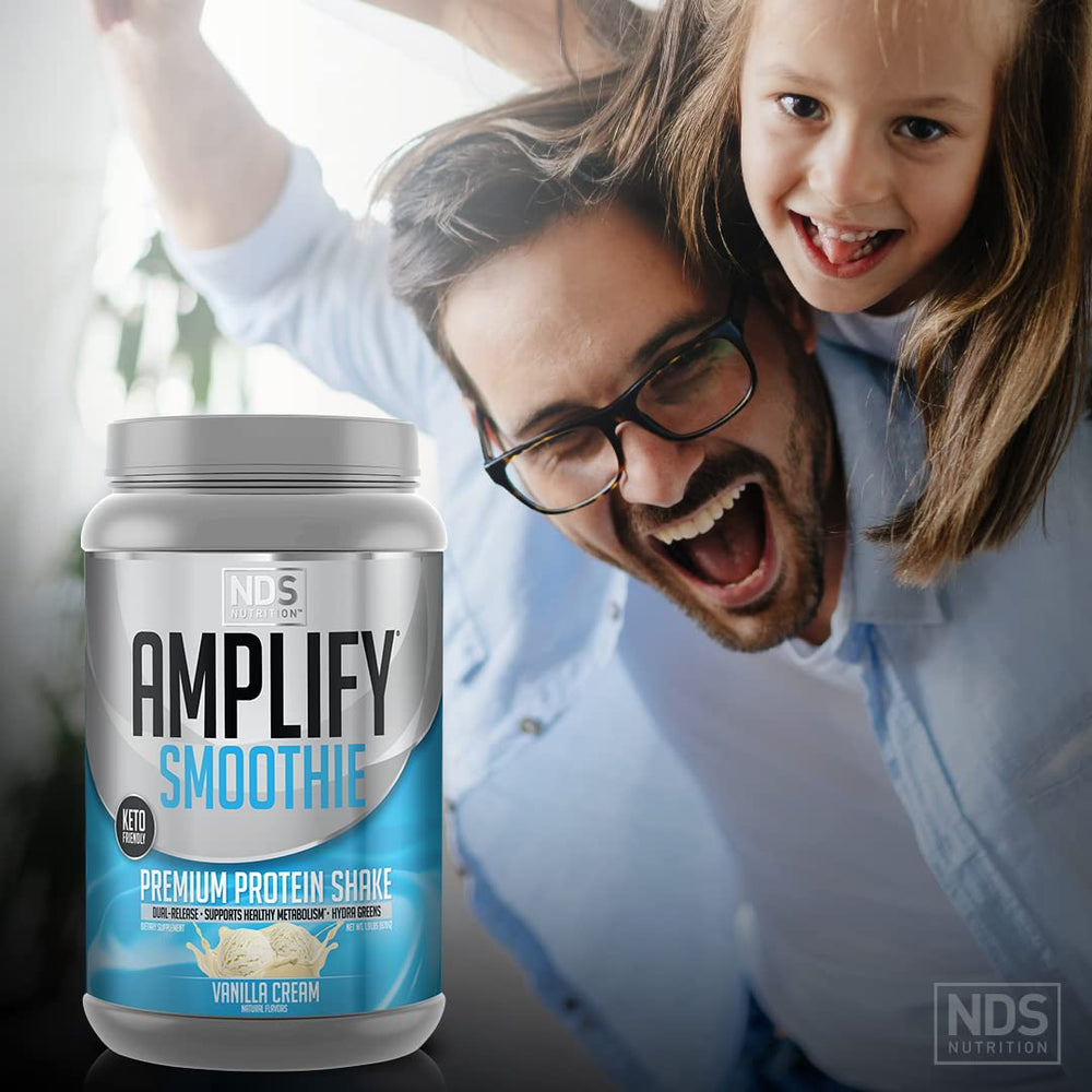AMPLIFY NDS Nutrition Smoothie lean muscle graphic illustrating possible maintenance