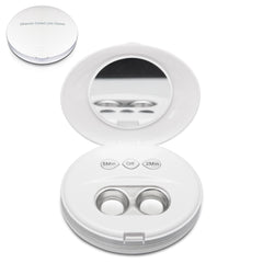 AMTAST ultrasonic contact lens cleaner with built-in vanity mirror