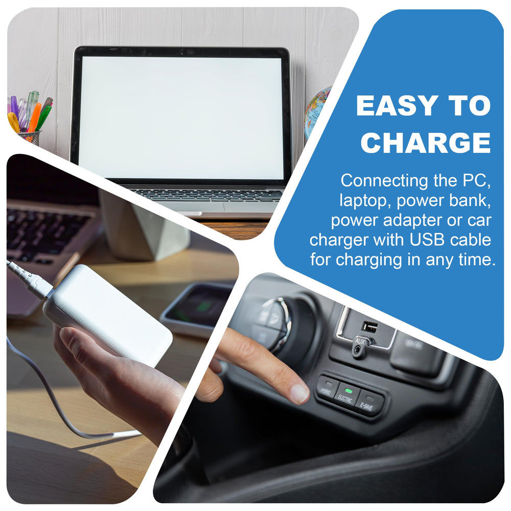 USB charging cable connected to a power source